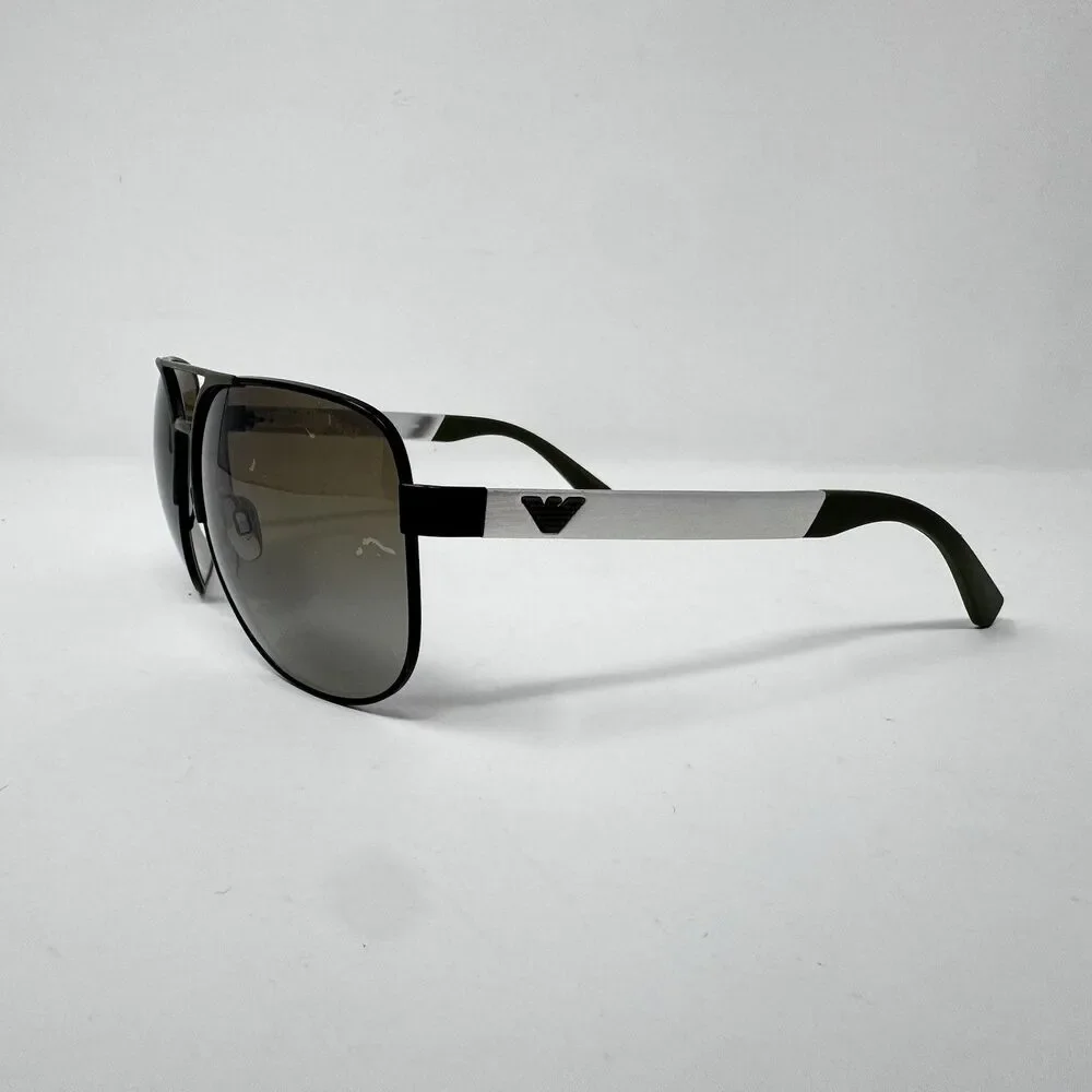 Emporio Armani EA2064 3225/8E Sunglasses 62-16-130 Aviator Black Silver